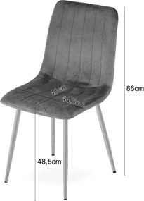 Jedálenská stolička LAVA zamatová, hnedá / hnedá