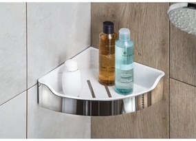Aqualine - Rohová polica do sprchy SAMBA 21,8x30 cm lesklý chróm