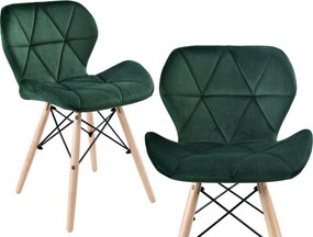 Zelené dizajnové kresielko MURET VELVET DSW