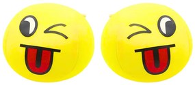LEAN TOYS Mäkká loptička Smiley Emoji 9cm - žltá