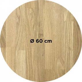 DUBLINO OAK CINK 40 MM - MASÍVNA STOLOVÁ DOSKA Ø 60 cm