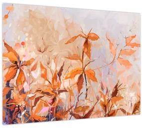 Obraz - Maľované kvety (70x50 cm)