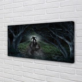 Obraz canvas strom formu temného lesa 125x50 cm