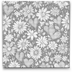 Gario Bodkovanie Srdce a kvety Rozmery: 80 x 80 cm, Rámovanie: S vnútorným rámom, Farba bodiek: Modrá