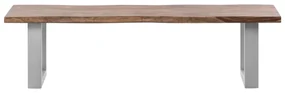 furniture-nabytek.cz - Masívna lavica Bullwer z palisandru, lakovaná, hnedá – 160×40×45 cm