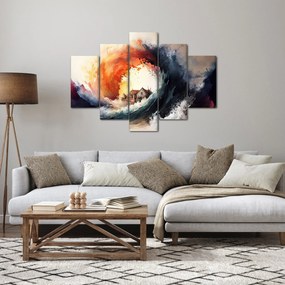 Obraz - Vo víre povodne, akvarel (150x105 cm)