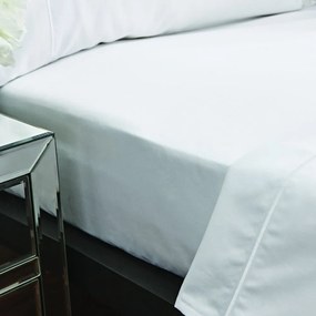 Biela napínacia plachta z bavlneného saténu 150x200 cm Luxury Cotton Sateen – Bianca