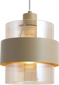 Luster na lanku VALENTINO 1xE27/15W/230V béžový/číry