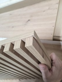 AKCIA Nástenný TV stolík ENTSIAN 150x40cm, dub artisan II. akosť