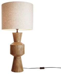 Butlers FROMAQUE FORMAQUE Stolná lampa s podstavcom z mangového dreva 82,5 cm