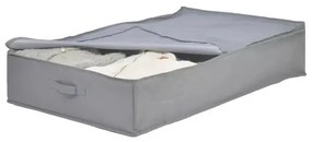 Goodhome Textilní úložný box na oblečení a povlečení, CASTEL 93x55x19, šedý