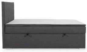 Posteľ Boxspring Alicia 200 x 180, čierna (látka - ba 02/sawana 14)