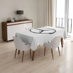Sablio Obrus Logo 1 Biela - 90x90 cm