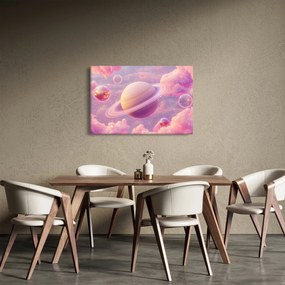 Obraz - Ružová planéta (90x60 cm)