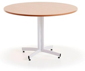 Okrúhly stôl SANNA, Ø1100x720 mm, biela/buk