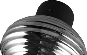 Tmavosivé sklenené LED nástenné svietidlo na USB ø 15,5 cm Earl – Reality