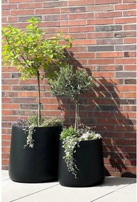 Kvetináč VEKRA, sklolaminát, výška 50 cm, čierna