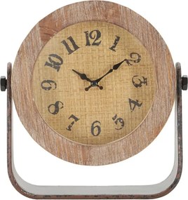 Stolné hodiny Okrúhle 24 cm hnedé