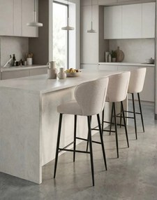 Barová stolička Meg Black, béžová