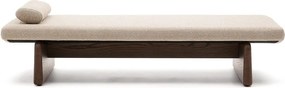 Béžová/v tmavoprírodnej farbe ženilková leňoška (variabilný roh) Topaz – Kave Home