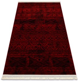 Koberec ORIENT 4722 so strapcami / orientálny, bordový / čierny