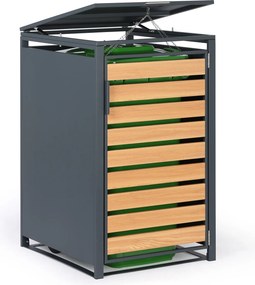 Prístrešok na popolnicu 240 l, 1160 x 695 x 800 mm, dekor dreva