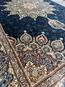 Koberec Sultan 1203 BLUE – modrý béžový orientálny vzor, obdĺžnik Rozmer: 150x225 cm