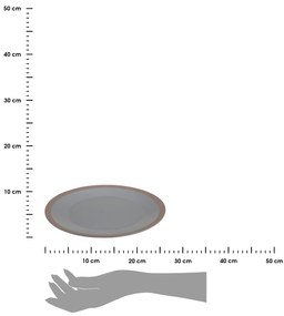 Kameninový tanier Clay, (fi) 26,5 cm, sivý