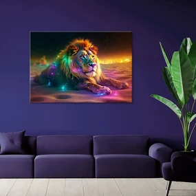 Gario Obraz na plátne Majestátny lev oddychuje Rozmery: 100 x 70 cm