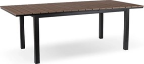 Záhradný stôl obdĺžnikový JOY 140 – 180 cm rozkladací orech/čierna