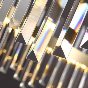 Toolight Toolight, LED krištáľové stropné svietidlo 60cm, APP1515-CP60, zlatá matná, OSW-03263