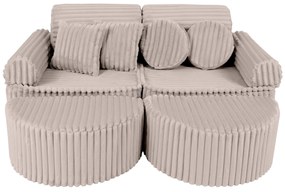MeowBaby® Churros detská pohovka Max, Pebble Beige