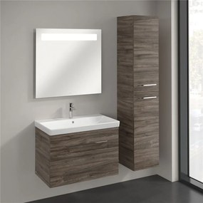 VILLEROY &amp; BOCH Avento závesná vysoká skrinka, 2 dvierka, pánty vpravo, 350 x 372 x 1760 mm, Stone Oak, A89401RK