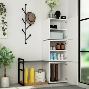 Předsíňová stěna Houseland MELLO bílá/antracit