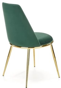 JEDÁLENSKÁ STOLIČKA KALEY TMAVO ZELENÁ BLUVEL 78 + ZLATÁ
