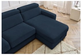 Tmavomodrá rozkladacia rohová pohovka (variabilná) Monaco – Bobochic Paris