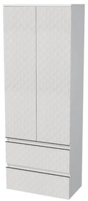 Kúpeľňová skrinka vysoká SAT Cube Way 60x163x33 cm biela mat CUBE3DV602D2ZBP
