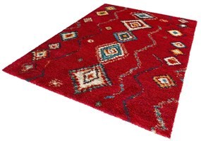 Červený koberec Mint Rugs Geometric, 120 x 170 cm