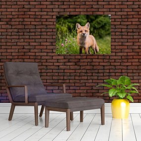 Sklenený obraz líšky (70x50 cm)
