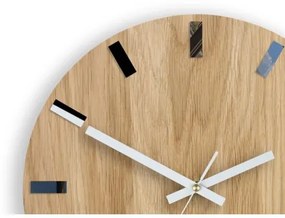 Sammer Moderné dubové hodiny SIMPLE - čierna/biela  33cm SimpleWoodBlackWhite