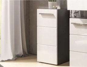 Kúpeľňová stojacia skrinka Gloss, antracit/biely lesk%