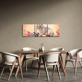 Obraz - Líška (s hodinami) (90x30 cm)