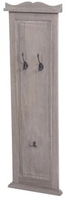 2x vešiaková stena s 3 vešiakmi 94453 - 109x28x3,5 cm, sivohnedá