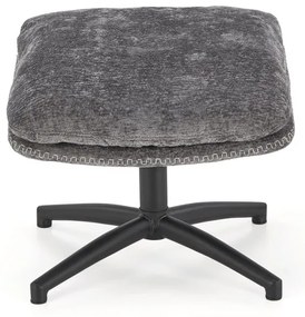 Křeslo s podnožkou Dario popelavě šedé