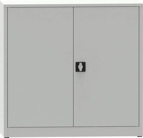 Dielenská policová skriňa na náradie KOVONA JUMBO, 2 police, zváraná, 1150 x 1200 x 500 mm, sivá