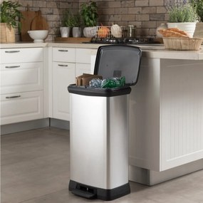 Curver Odpadkový kôš DECO BIN Duo 23 l + 23 l, strieborný