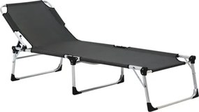 Záhradné lehátko Genova, šedé%