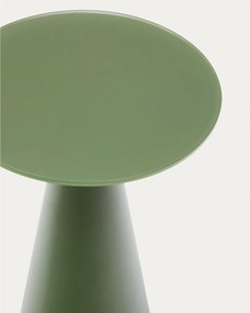 Okrúhly odkladací stolík so sklenenou doskou ø 35 cm Wilshire – Kave Home