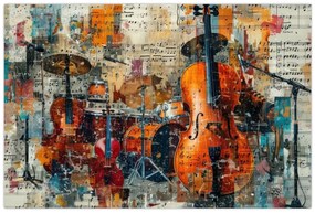Obraz - Hudobné nástroje (90x60 cm)