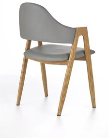 Sivá stolička KEN z lakovanej ocele